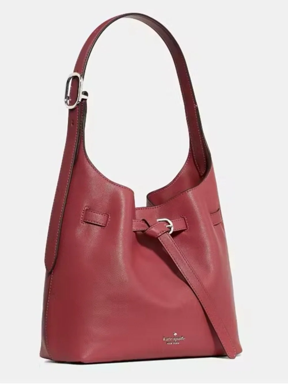 Kate Spade New York 454 Belted Small Shoulder Bag Red Jasper